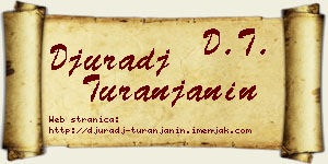 Đurađ Turanjanin vizit kartica